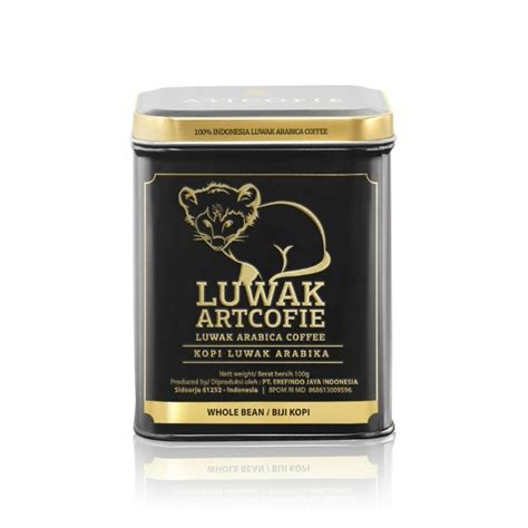 Jual Artcofie Kopi Luwak Arabica Tin Box Whole Bean Biji Gr Shopee