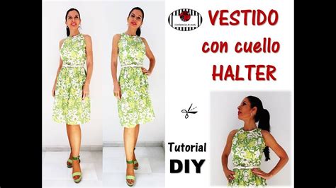 VESTIDO CUELLO HALTER Tutorial DIY YouTube