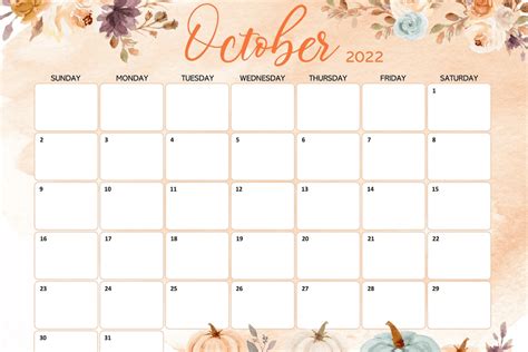 Free Printable October Calendars