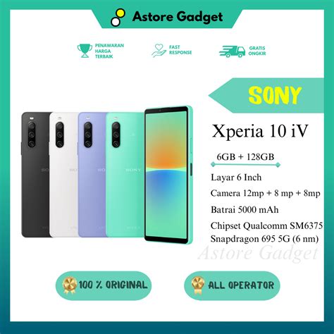 Jual SONY XPERIA 10 IV 5G DUAL SIM 6GB 128GB MULUS ORIGNAL FULLSET