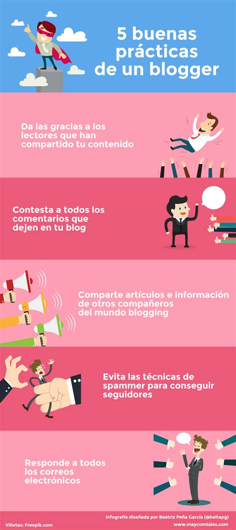 5 buenas prácticas de un Blogger infografia infographic socialmedia