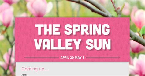 The Spring Valley Sun Smore Newsletters