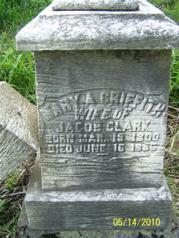 Mary Anne Griffith Clark M Morial Find A Grave