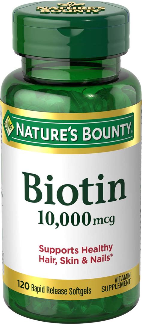 Natures Bounty Biotin Supplement Mcg Rapid Release Softgels