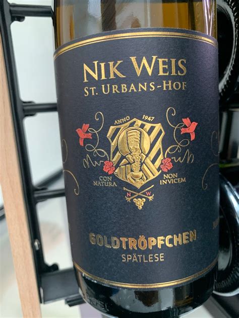 2017 Nik Weis St Urbans Hof Piesporter Goldtröpfchen Riesling