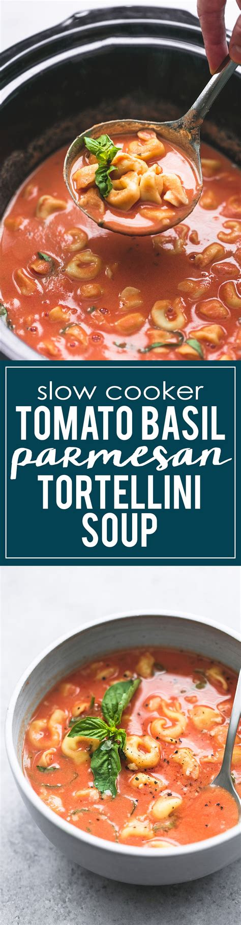 Easy Healthy Slow Cooker Tomato Basil Parmesan Soup Recipe Creamy