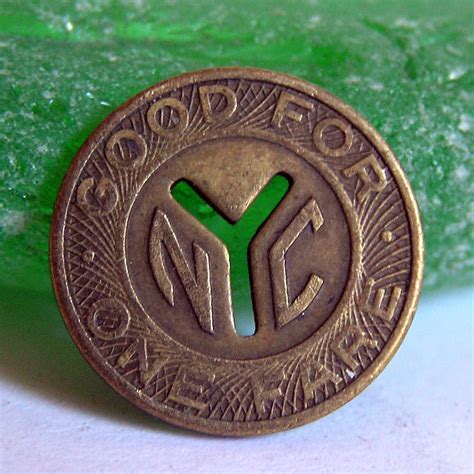 Nyc Subway Y Token Vintage New York City Povt