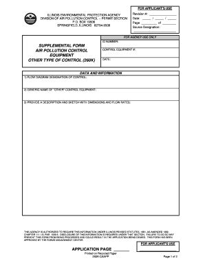 Fillable Online Epa State Il DIVISION OF AIR POLLUTION CONTROL