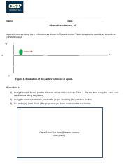 Kinematics Lab 1 Docx Name Date Kinematics Laboratory 2 A Particle