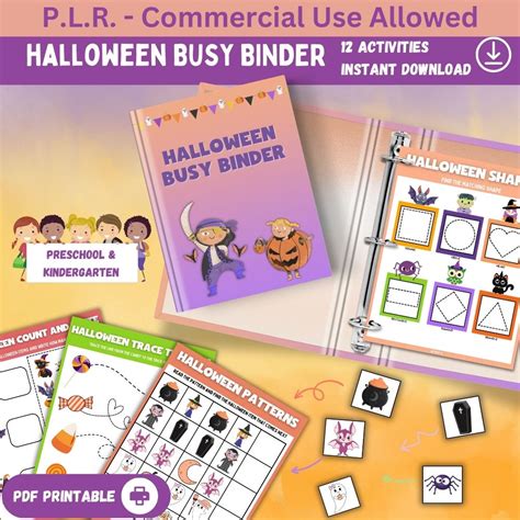 Plr Halloween Busy Binder Plr Printables Store