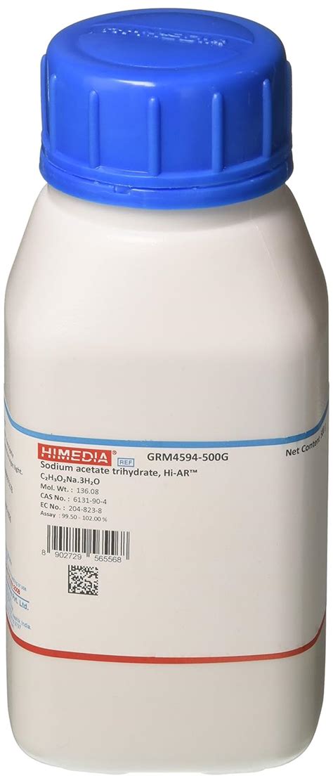 HiMedia GRM4594 500G Sodium Acetate Trihydrate A R 500 G Amazon