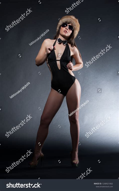 Beautiful Sexy Brunette Girl Posing Swimsuit Stock Photo 1268921002 Shutterstock