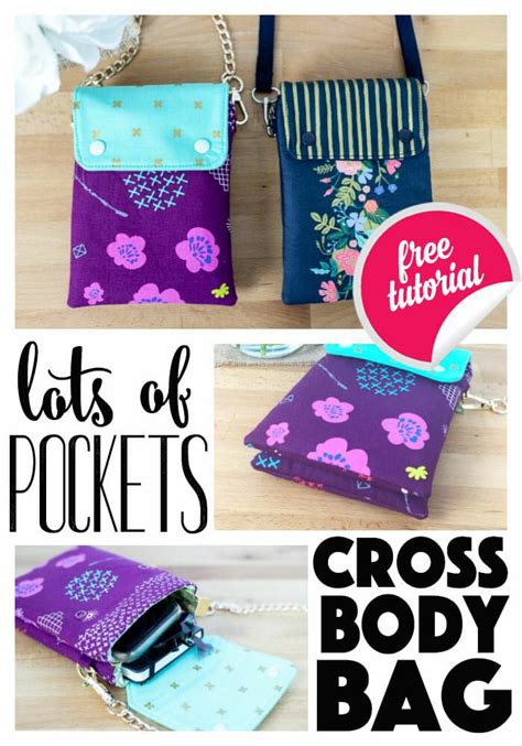 Double Compartment Cross Body Bag Free Sewing Pattern Cross Body Bag