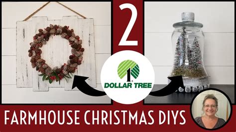 Farmhouse Christmas DIYs Dollar Tree Christmas DIYs Rustic Farmhouse