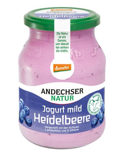 Demeter Jogurt Mild Heidelbeere G Andechser Feinschmecker