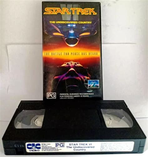 STAR TREK THE Undiscovered Country Movie VHS Video PAL Rated PG 109 Min