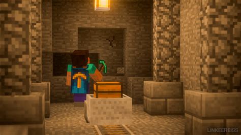 Minecraft: Steve mining in his mine by LinkeeReiss on DeviantArt