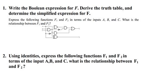 Solved Write The Boolean Expression For F Derive The Chegg