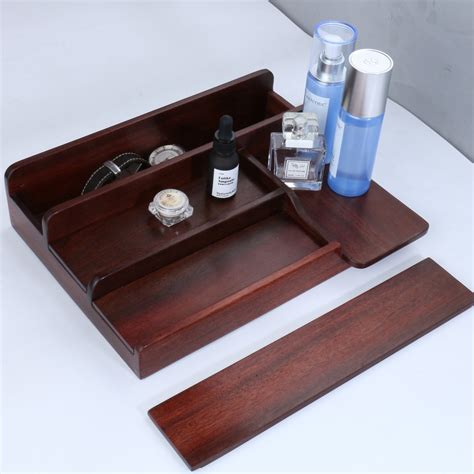 Cologne Bottle Wood Shelf Perfume Bottle Organizer 4 Tiered Solid