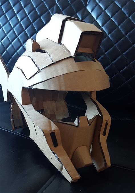 Diy Robot Cardboard Helmet 7 Steps With Pictures Instructables