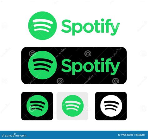 Spotify Logo White Background Editorial Illustrative | CartoonDealer ...