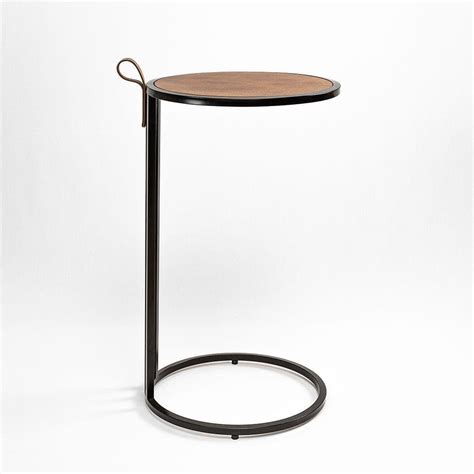 Mesa De Apoio Industrial - Mesa De Apoio Industrial Supreme Alça De Couro Marrom | MadeiraMadeira