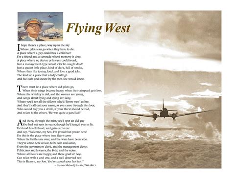 Flying West Aviator S Poem X Print Ebay