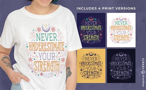 Inspirational Quote T Shirt Design Multiple Versions Vector Download