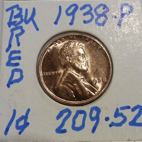 P Gem Bu Red Lincoln Wheat Cent For Sale Buy Now