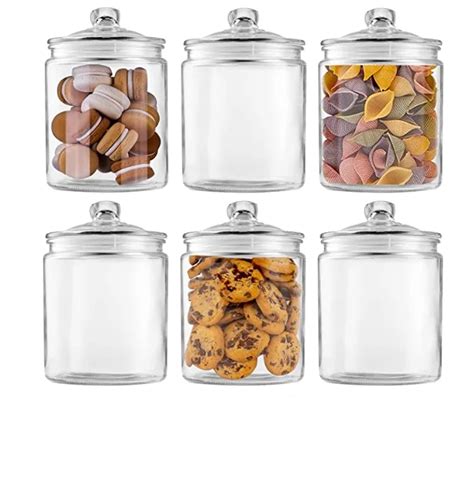 Eco Friendly Borosilicate Cookie Candy Honey Food Glass Storage Jar With Airtight Bamboo Lid