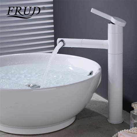 Frud New Pull Out Basin Faucets White Water Tap Deck Mounted Install