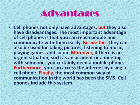 Advantages Of Cell Phones Essay Samples