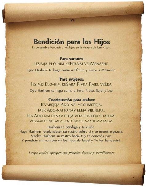 Bendiciones Para Hijos E Hijas Bendicion A Los Hijos Bendiciones