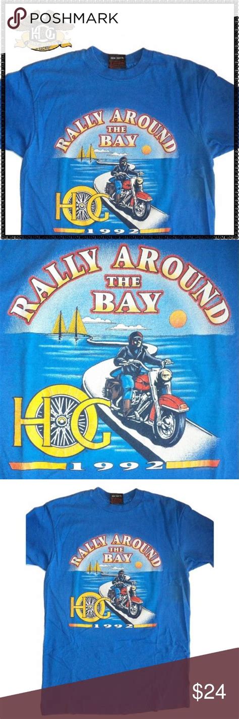 Harley Davidson Tshirt L Hog Rally Around Bay Harley Davidson