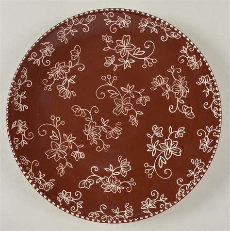 Floral Lace Chocolate Dinner Plate By Temp Tations Replacements Ltd