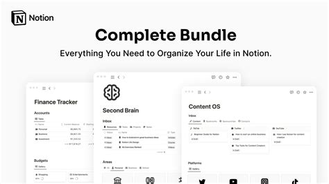 Notion Complete Bundle Notionland Template Gallery