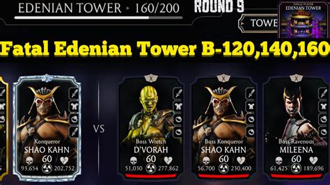 Fatal Edenian Tower Boss Battle 160 120 140 Fight Reward MK Mobile