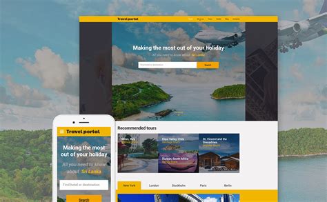 10 Plantillas De Sitios Web De Viajes Y Turismo Compatibles Con