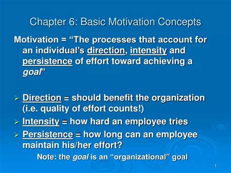 Ppt Chapter Basic Motivation Concepts Powerpoint Presentation