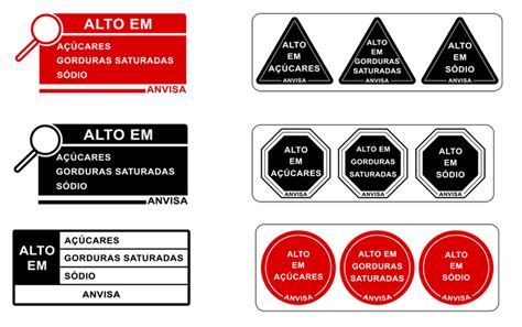 Brasil quer colocar alerta para altos teores de gordura sal e açúcar