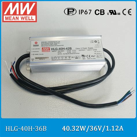 Original Meanwell Hlg H B W A V Waterproof Led Power Supply