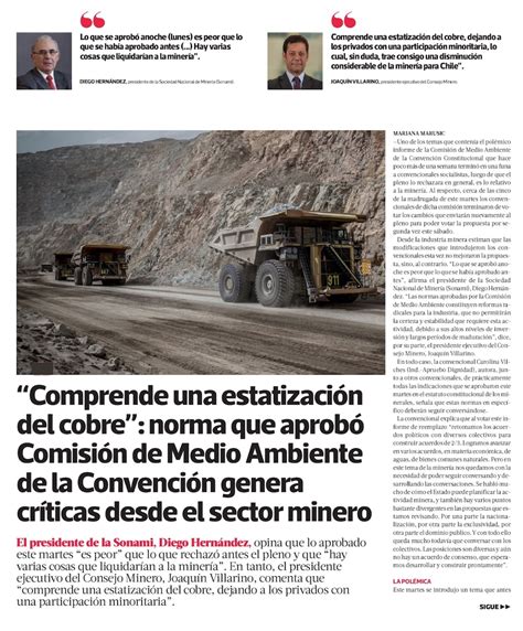 Consejo Minero Se Refiere A Nuevas Normas Mineras Aprobadas En La