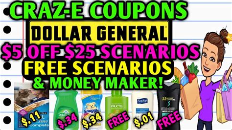 FREE MM 5 OFF 25 SCENARIOSDOLLAR GENERAL COUPONING THIS WEEK 9 18