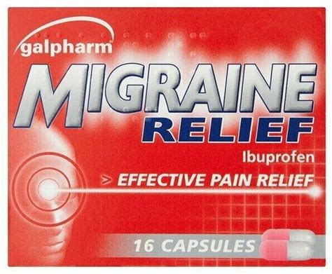 Galpharm Migraine Relief 200mg Ibuprofen GB Health