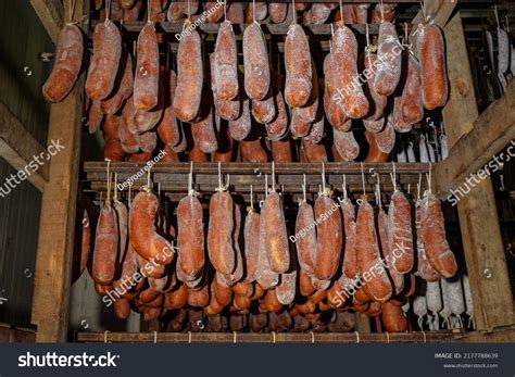 Photo Detail Traditional Mallorcan Sobrasadas Hung Stock Photo