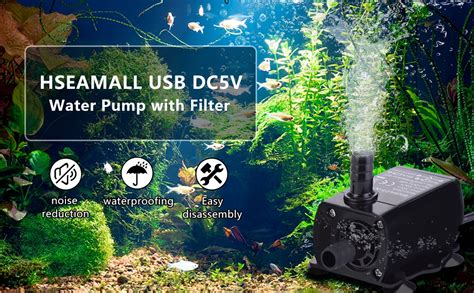 HSEAMALL Mini pompe à eau DC 5V Brushless USB Submersible Water Pump