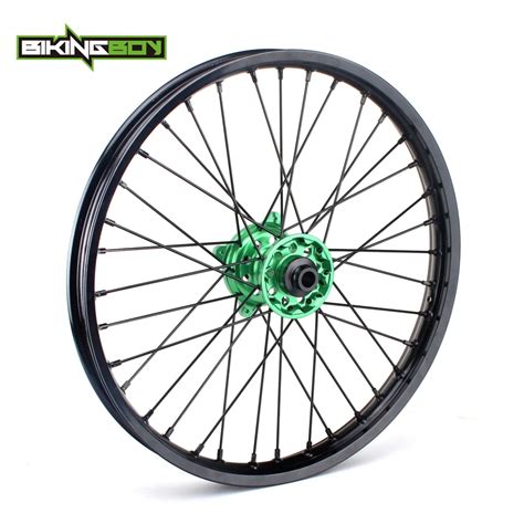 Bikingboy Supermoto Mx Front Full Set Wheel Green Hub Rim Spokes