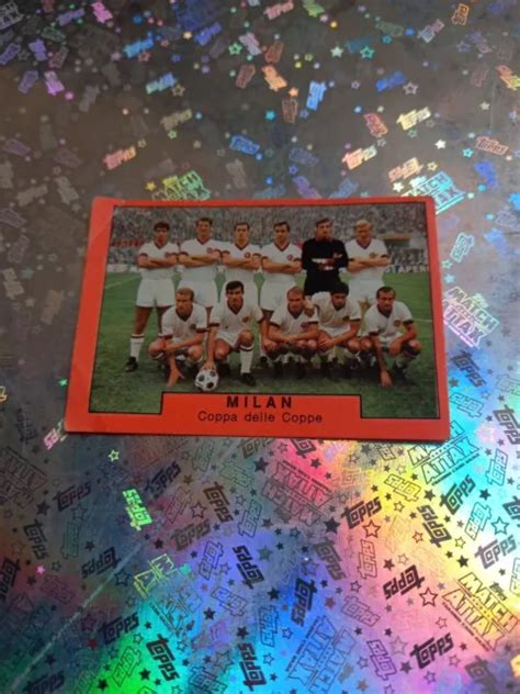 FIGURINA FUORICLASSE UTTI I Calciatori Mira 1967 68 1968 Squadra Milan