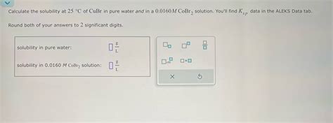 Answered Calculate The Solubility At 25 °c Of Bartleby