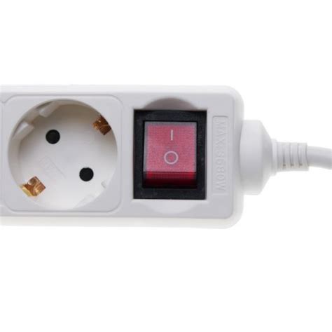 Bematik Regleta Tomas Schuko Con Interruptor A V M Blanco